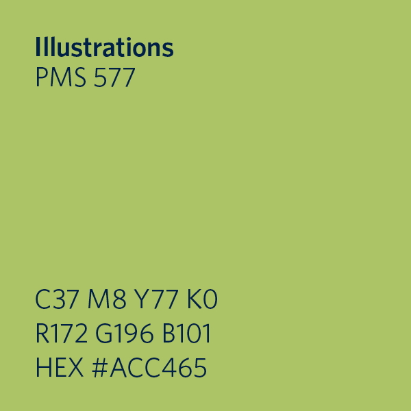 Illustrations Swatch PMS577 HEX#ACC465