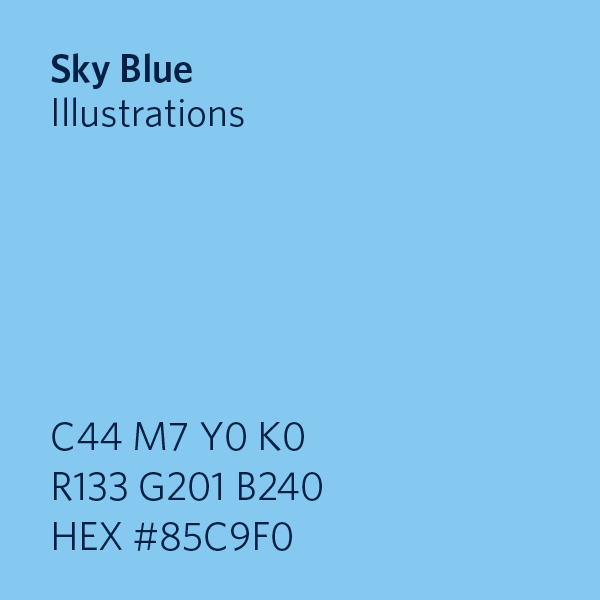Sky Blue Illustrations swatch HEX #85C9F0